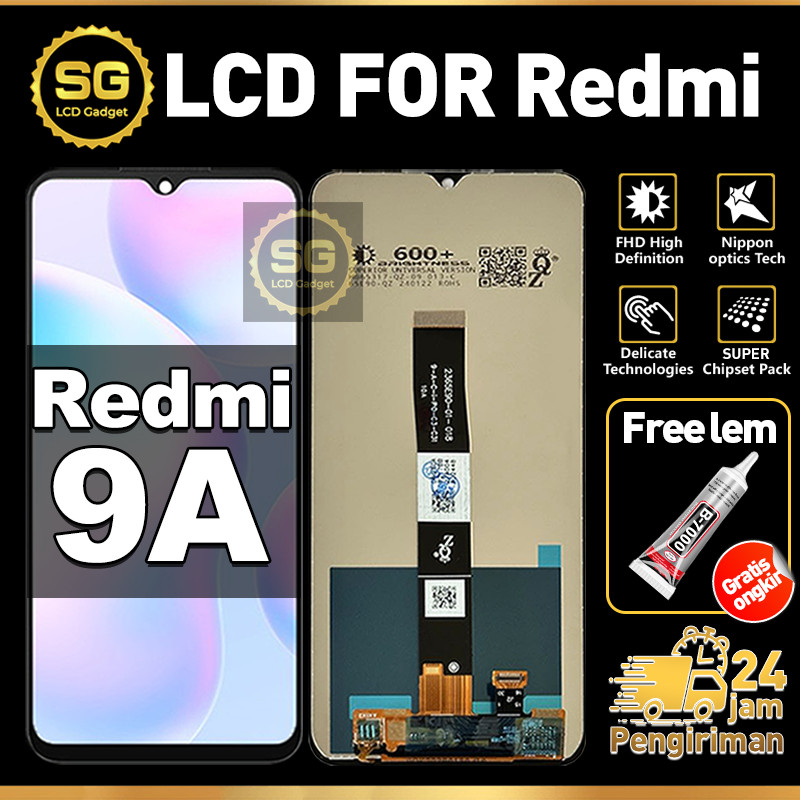 SG LCD Redmi 9A Fullset HP Touchscreen Redmi 9A Free Lem Glass Touch Screen Digitizer COD