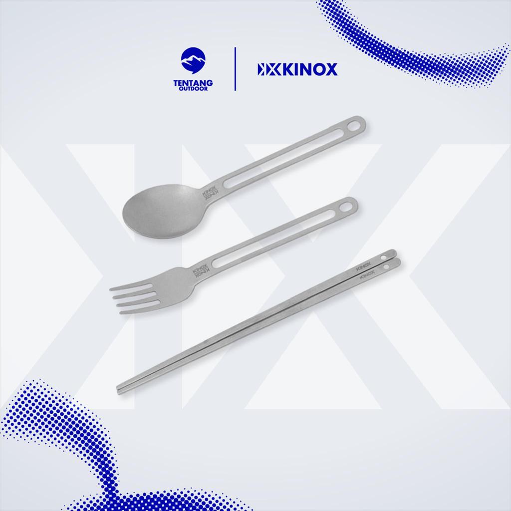 Alat Makan KINOX Cutlery 316 SET Sendok Garbu Sumpit Camping
