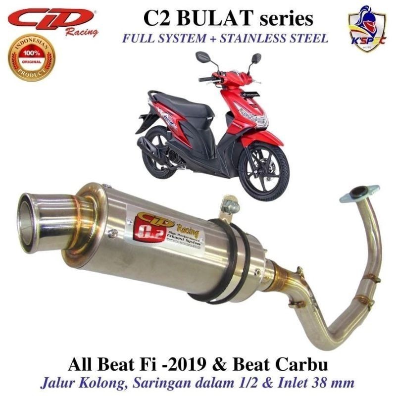 CLD C2 BULAT SERIES KNALPOT RACING BEAT FI 2019 & BEAT KARBU RACING