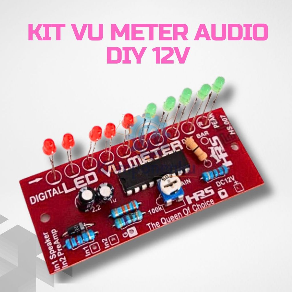 Modul VU Meter LED Digital Display Untuk Monitoring Level Audio Ampli Mixer DIY