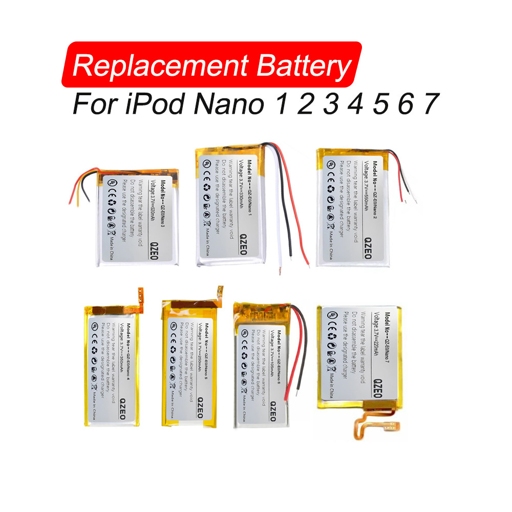 Replacement Battery for iPod Nano 1 2 3 4 5 6 7 Nano1 Nano2 Nano3 Nano4 Nano5 Nano6 Nano7 6160337 1t