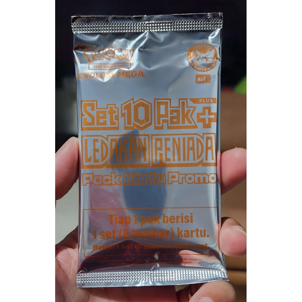Ledakan Peniada Set 10 Pack Promo Set Kolektor Kartu Pokemon TCG Indonesia