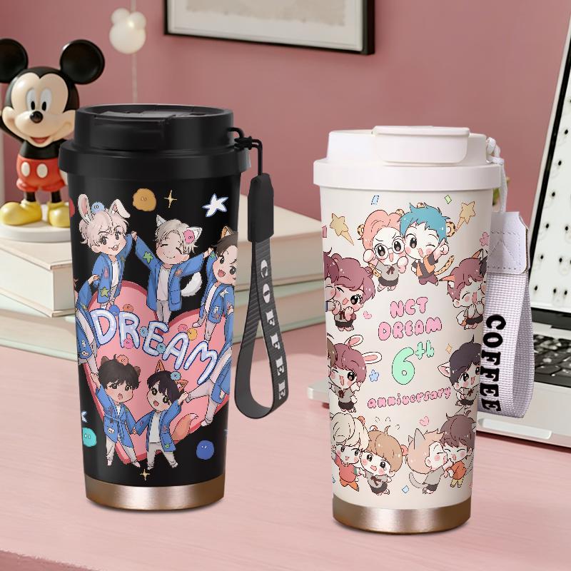 Tumbler Kpop NCT Botol Minum Aesthetic Stainless Steel Tumblr Viral CUP 500 ML Termos Coffee Keep Co