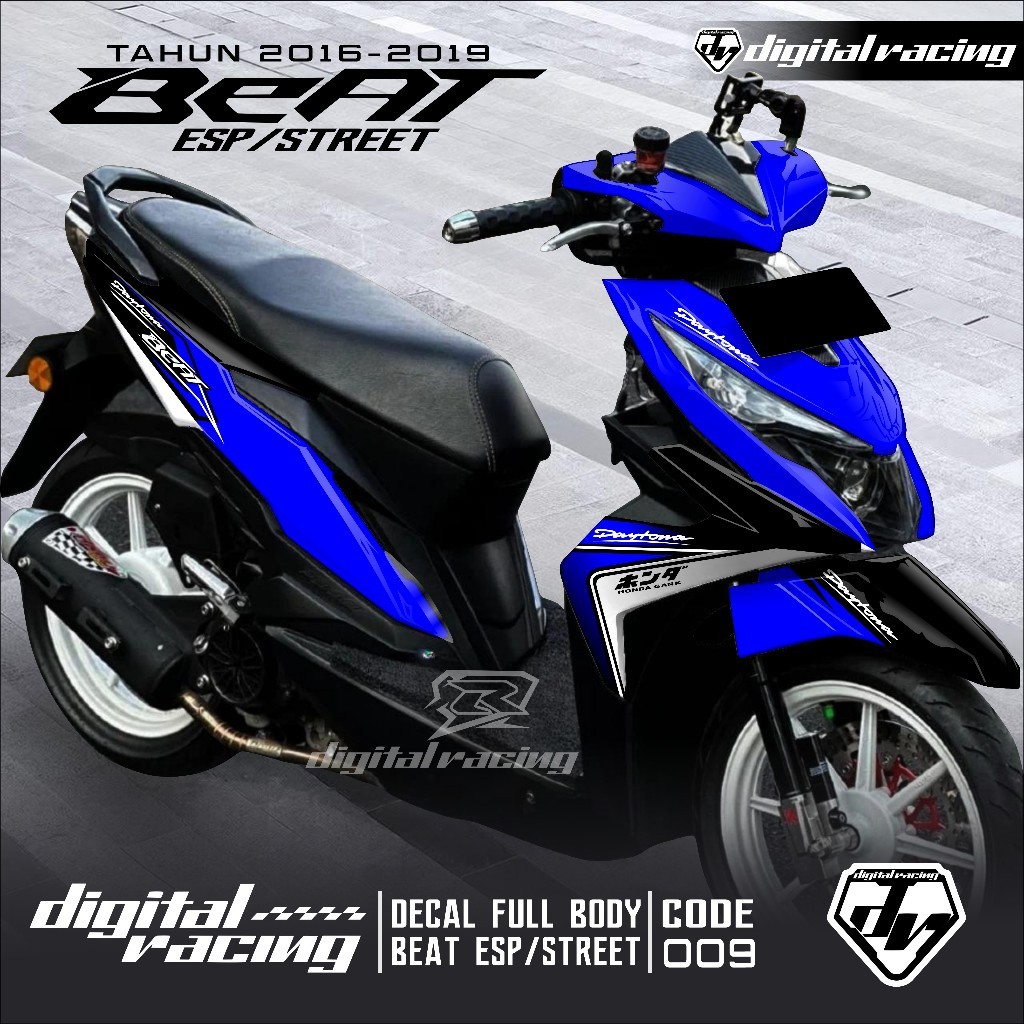Stiker Decal Honda Beat Esp/Street C009 - Sticker Beat Full Body Tahun2016 - 2019 Aksesoris Variasi 