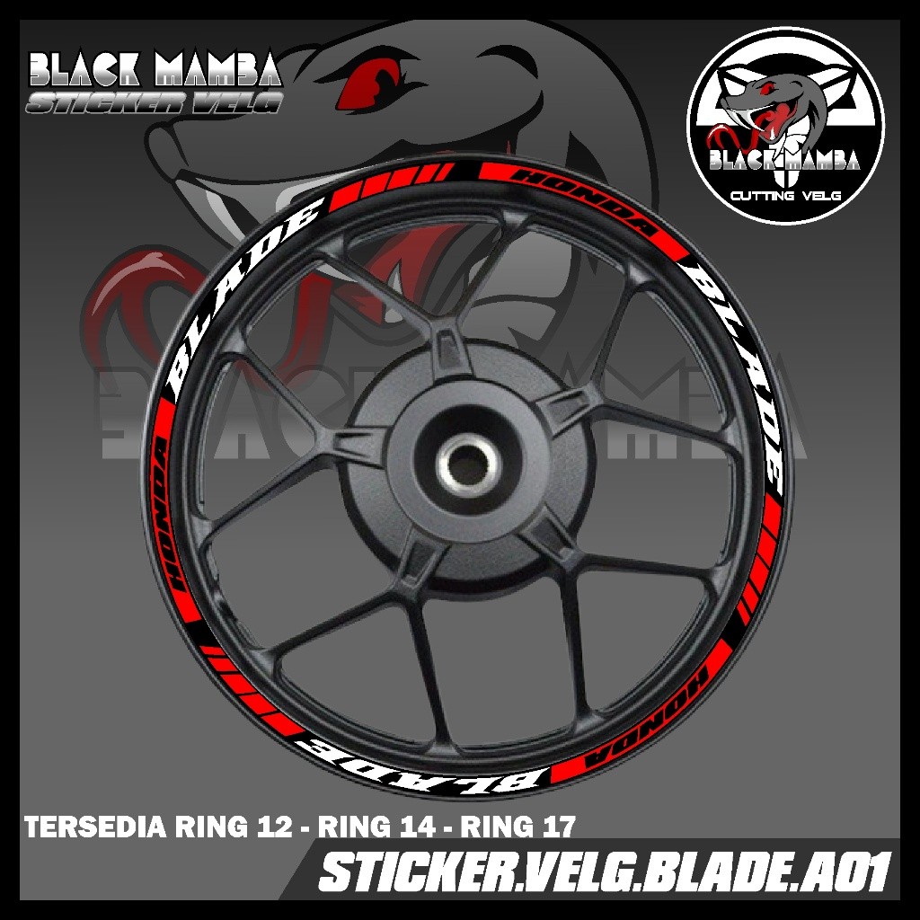 Sticker Velg Blade- Stiker Lis List Variasi Ban / Velg Honda Blade