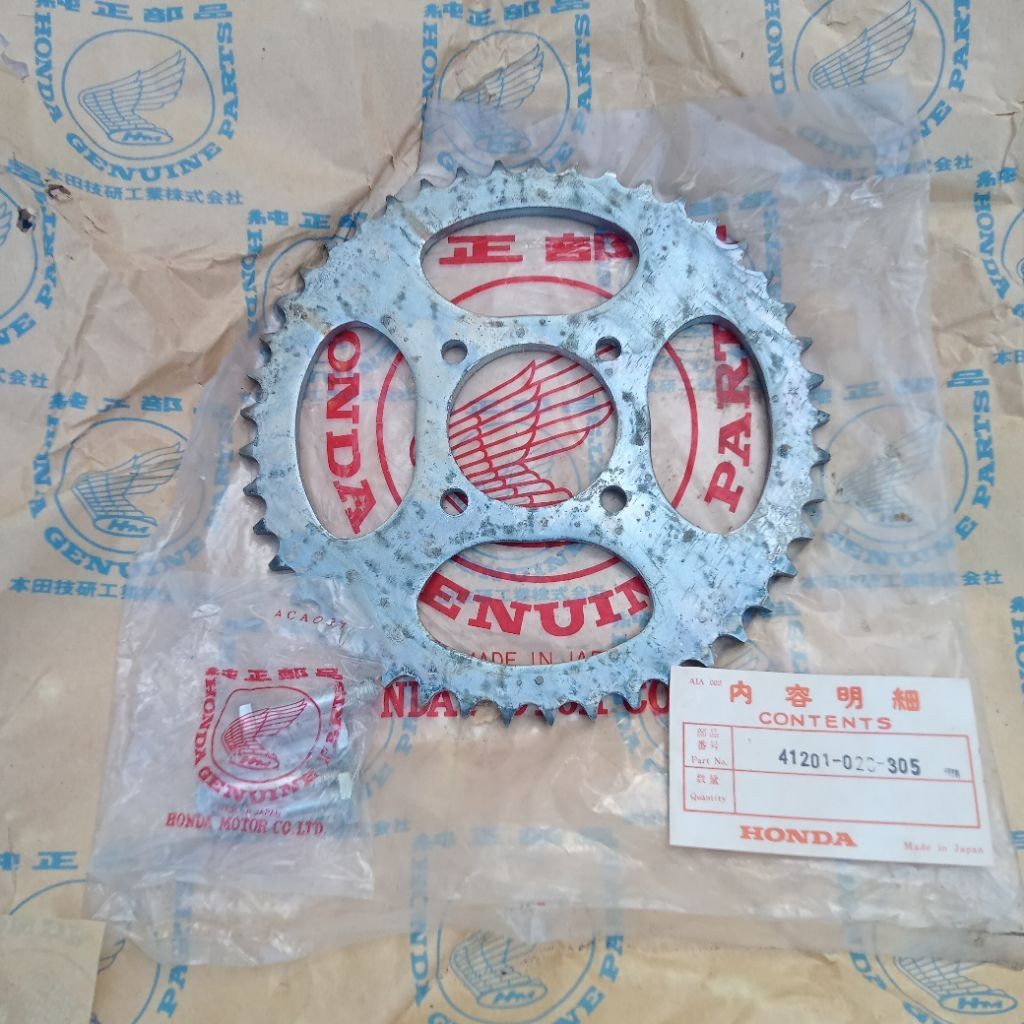 BAUT+GIR GEAR RANTAI BELAKANG HONDA S90 S90Z CS90 ORIGINAL NOS JAPAN
