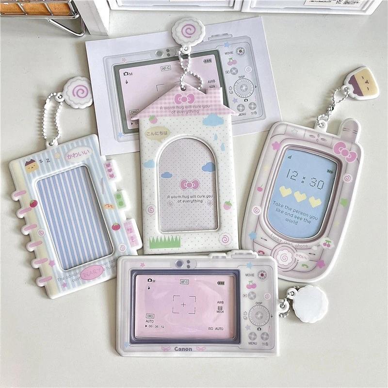 Cartoon Kpop Photocard Holder Camera Mobile Phone Shaped Idol Photocard Binder 3In Photo Storage Cas