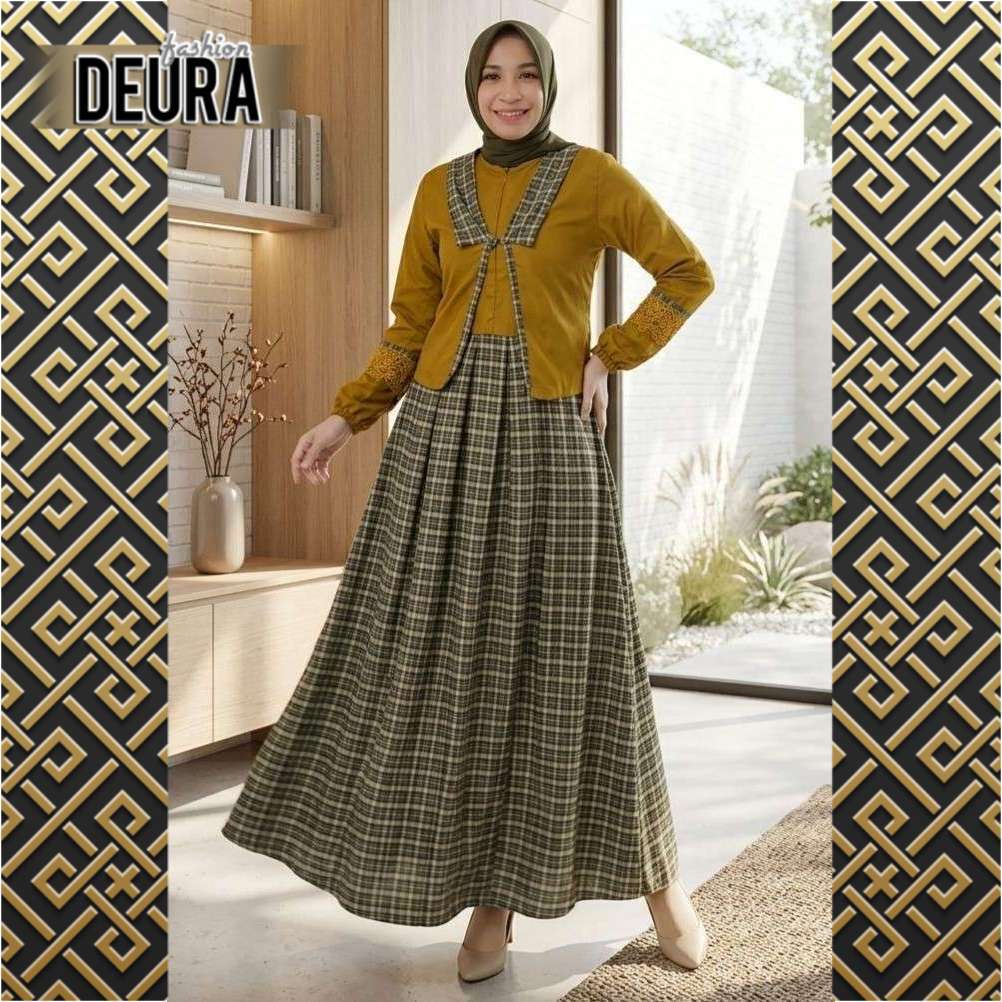 DEURA FASHION - Set Gamis Lebaran Deura SD-559 / Gamis Deura Terbaru / Gamis Deura Original