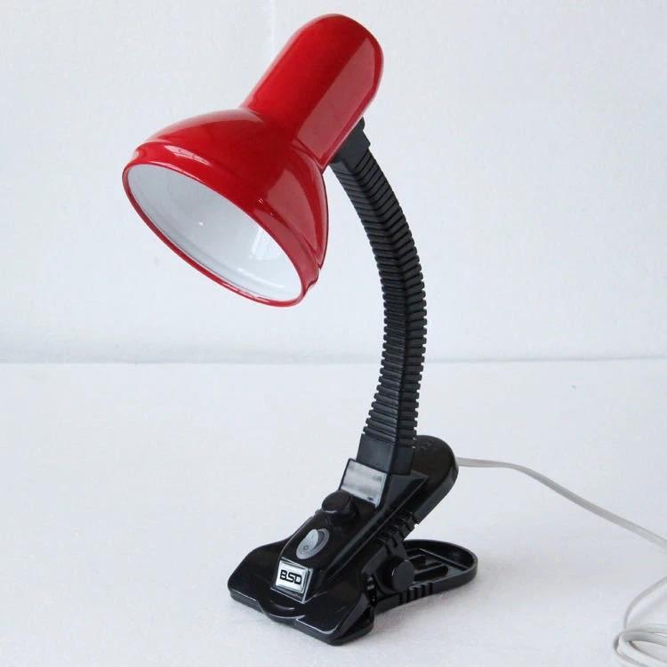 switch and adjustment dual-purpose light bulb, iron cover clip, eye protection desk lamp, can sit an