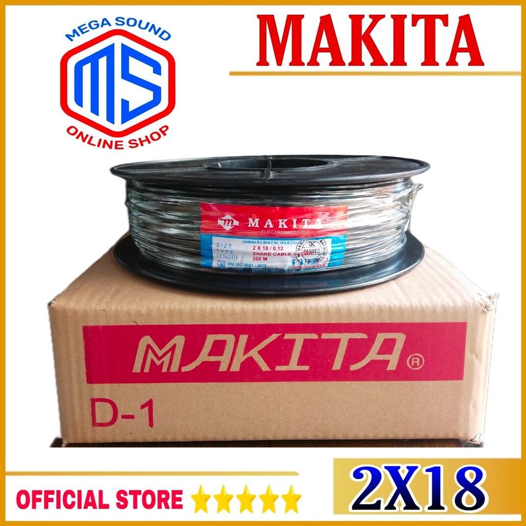 Makita Kabel Makita 2x18 kabel mic 1core (5meter)