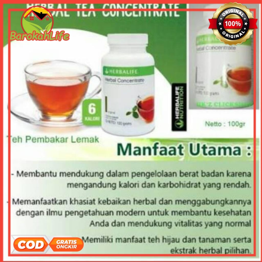 Herbalife Teh Instan Thermojentic Teh Penurun Berat Badan Teh Diet Herbalife Concentrate Teh Thermo 