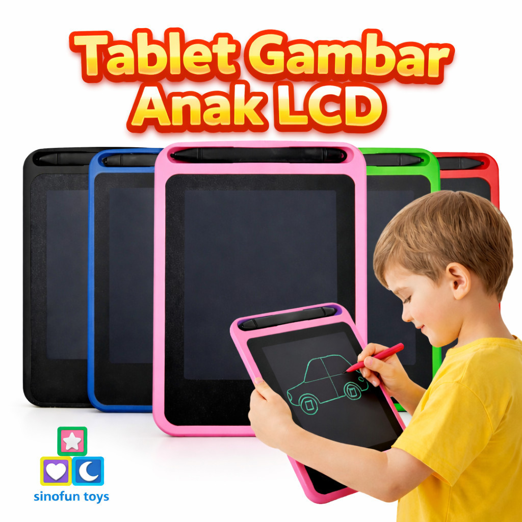 KKL LCD Writing Tablet Anak 6.5 Inch Lcd Drawing Board Papan Tulis Anak Portable Mainan Edukatif