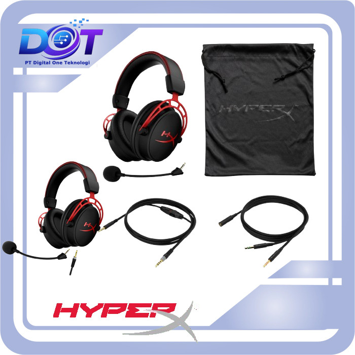 HYPER X CLOUD ALPHA BLACK RED Headset Gaming HyperX Cloud Alpha Wired Jack 3.5mm With Mic