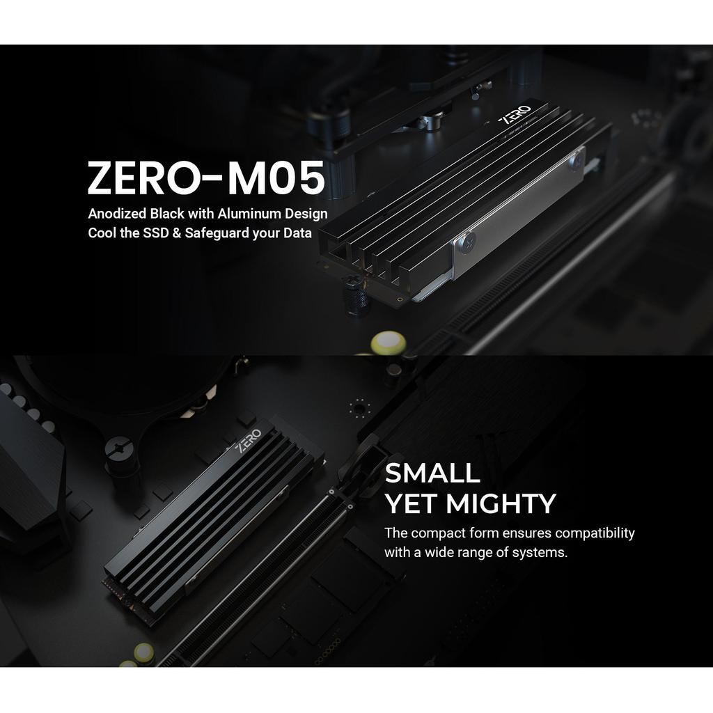 ID-COOLING ZERO M05 SSD NVMe M.2 2280 Heatsink Premium Cooler Aluminum