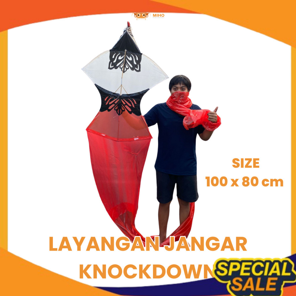 Layangan Jangan Knockdown 1 meter x 80 cm - Layangan Janggan knockdown - Layangan Bali - Layangan ja