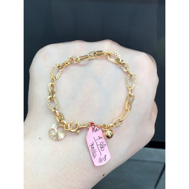 Gelang pyramid dewasa emas muda asli berat 5gram kadar 875 ada surat