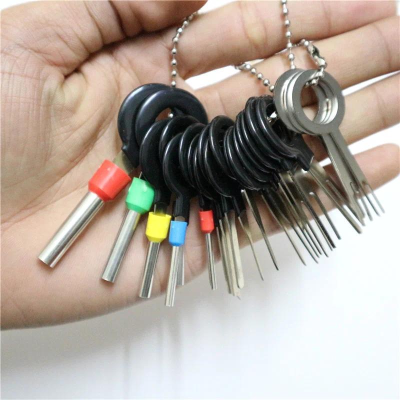 Terminal Removal Tool Kit 21Pcs Electrical Connector Pin Removal Tool Terminal Ejector Kit Depinning