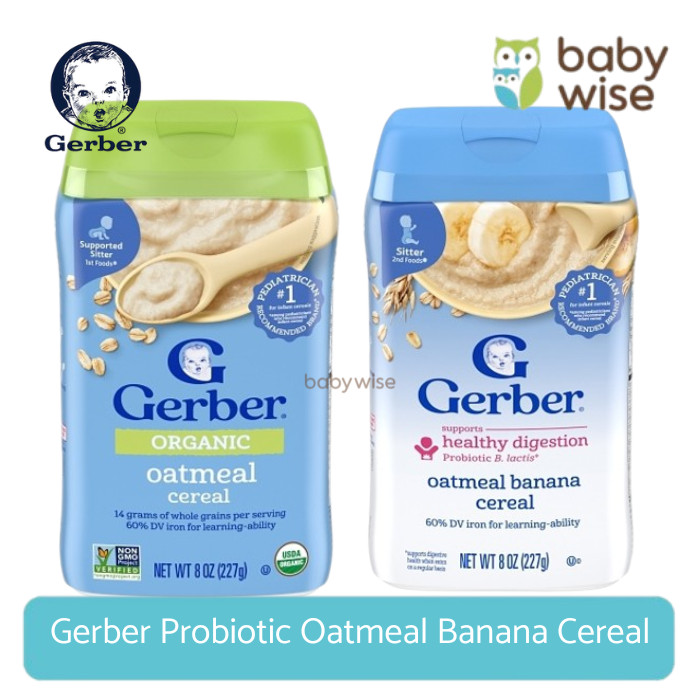Gerber Probiotic Oatmeal Banana Cereal - Cereal & Makanan Bayi
