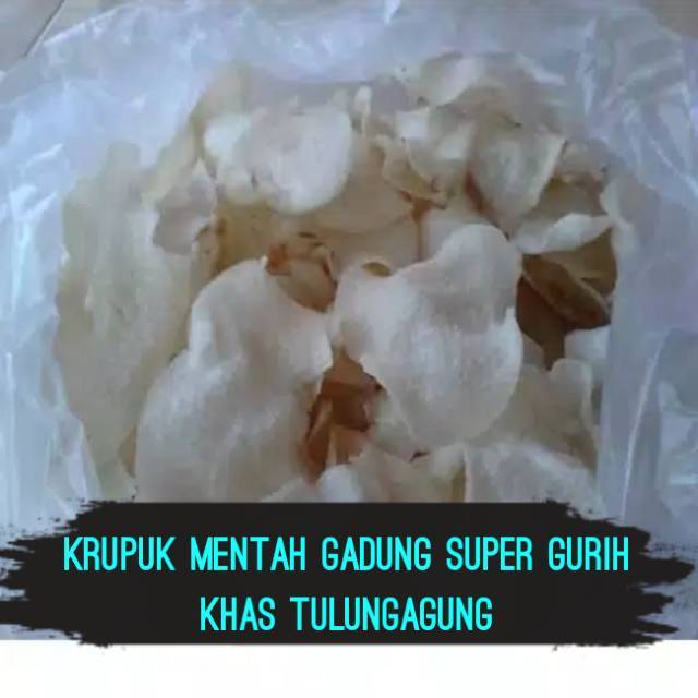 Krupuk mentah gadung nyuzz khas Tulungagung 1000gr