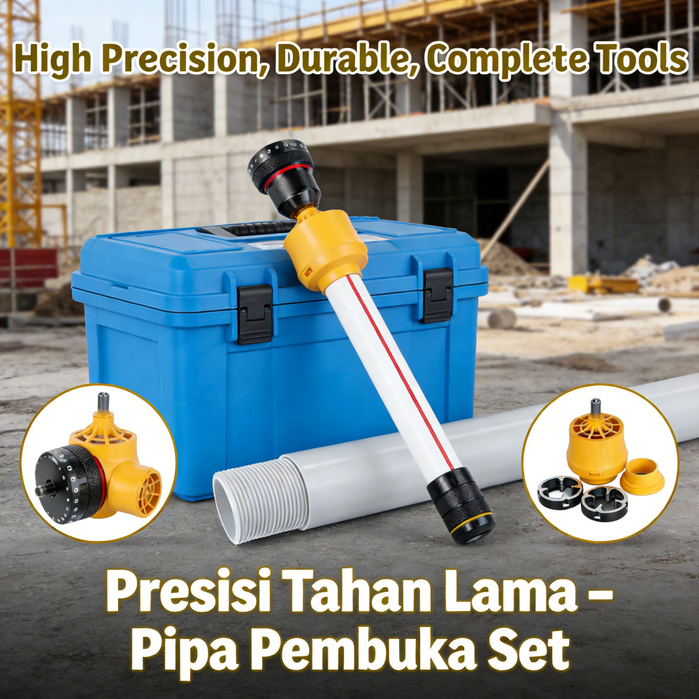 Pembuka Ulir PVC Logam – Set Alat Buka Benang Pipa Setan Tahan dan Presisi