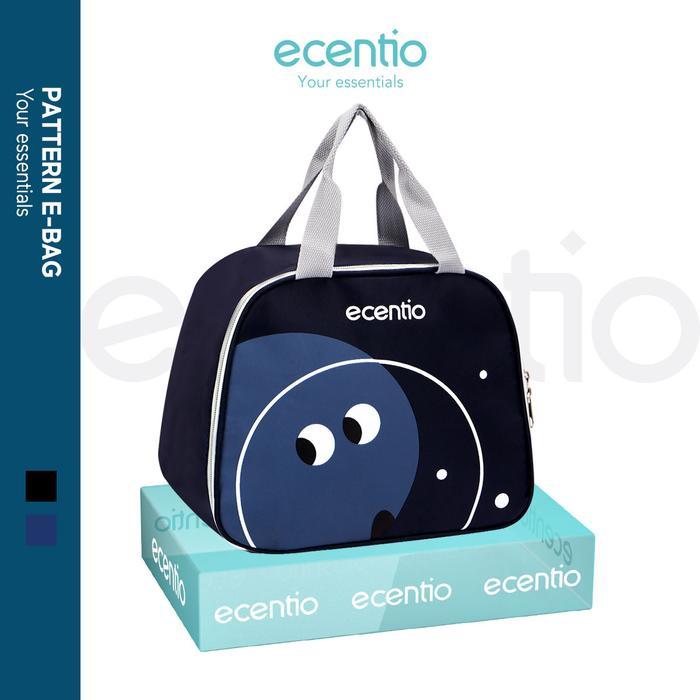 ecentio Lunch Cooler Bag Tas Bekal lucu tas lunch box bag - Biru