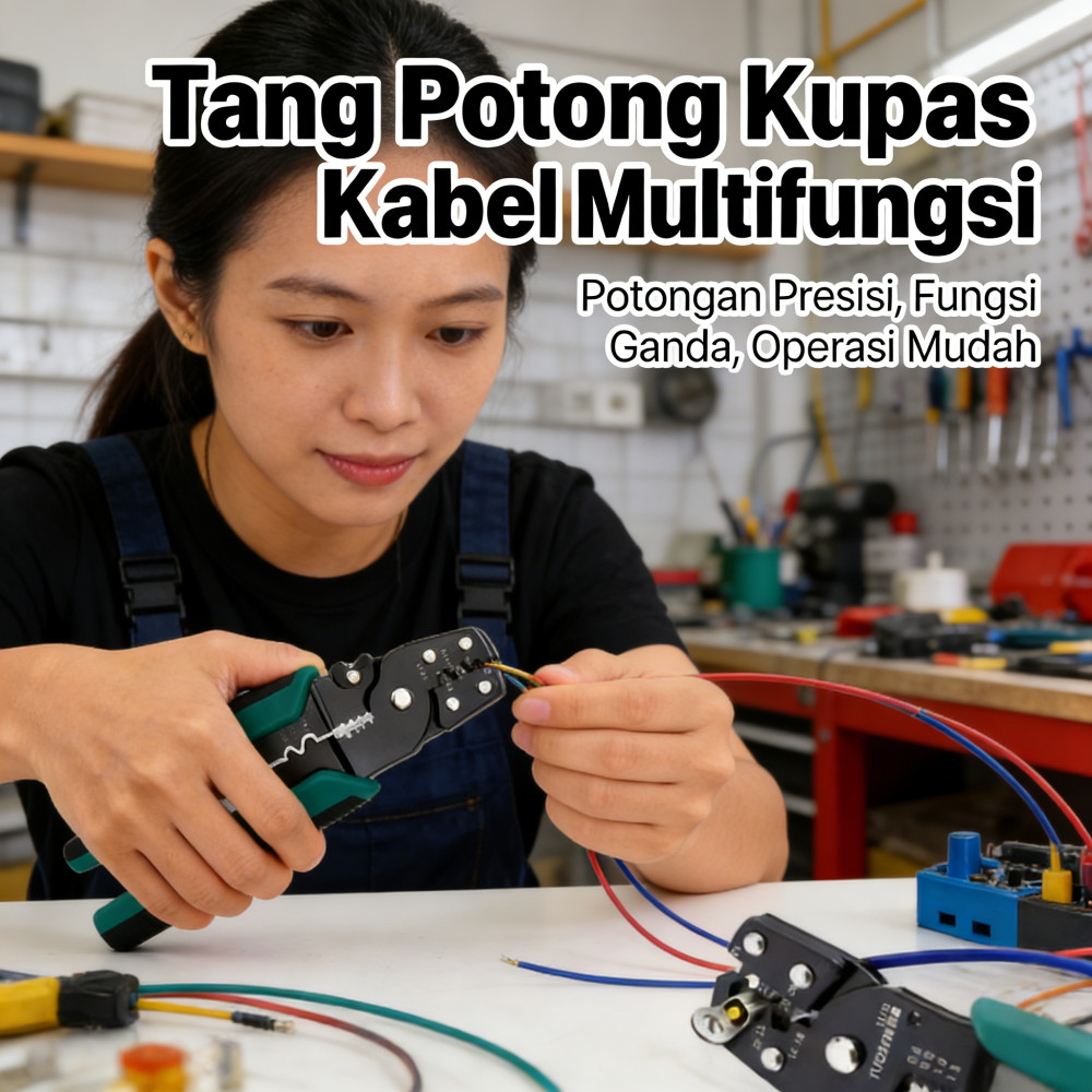Kabel Tang Skun Krimping Multifungsi /Kupas Potong Kabel Tang /Press Tang Skun Kabel /Tang Kabel Lis