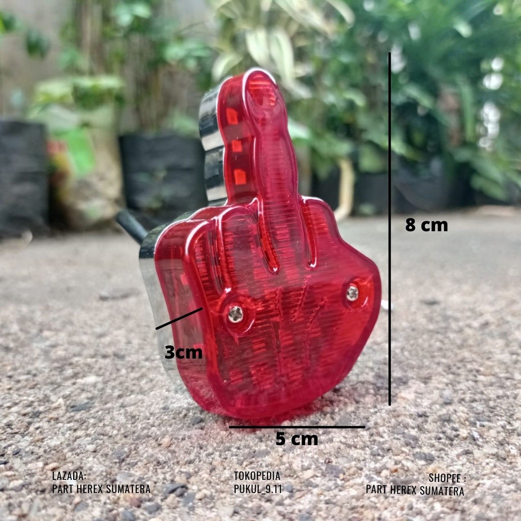 Stoplamp LED Middle Finger W175 XSR155 SR400 Benelli Taillight Scrambler Japstyle