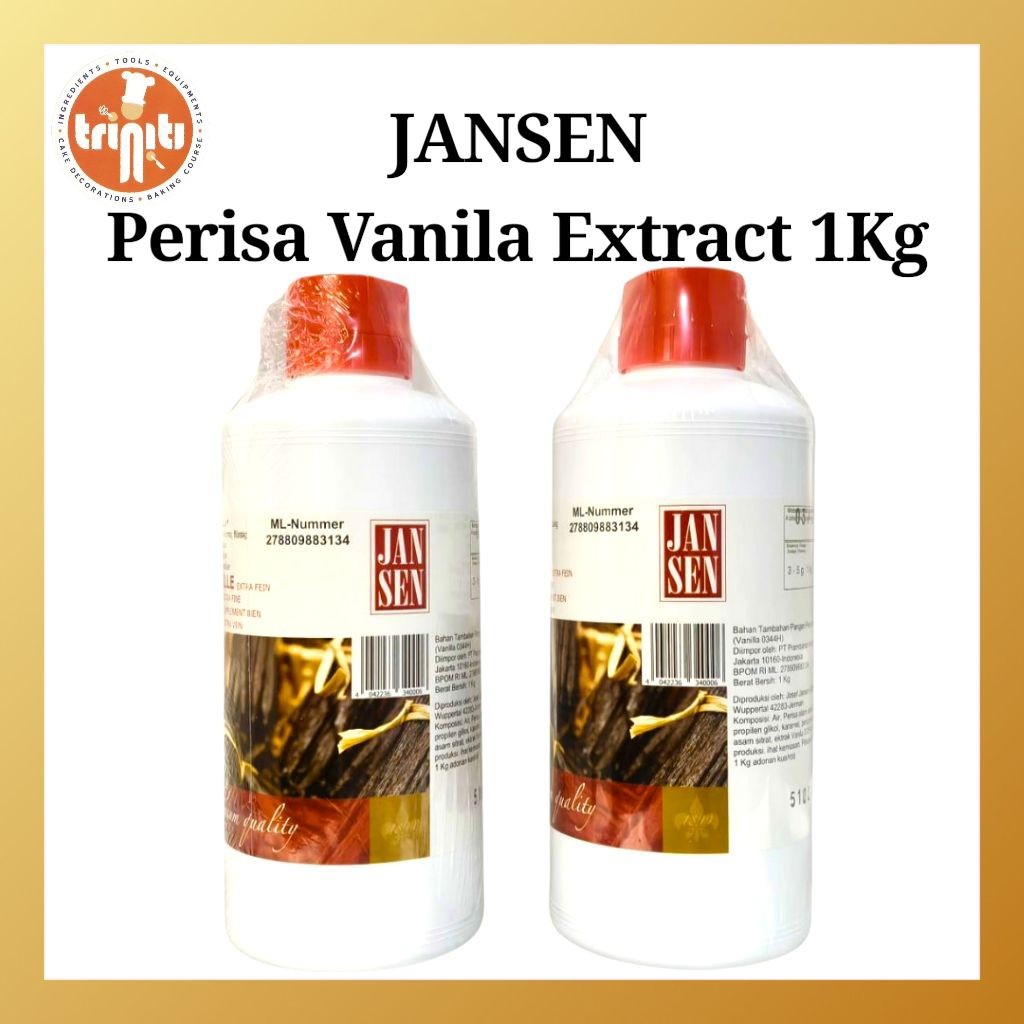 Vanilla Extract Jansen 1kg - Vanila Cair Jansen - Vanilla Jansen Extra Fine 1Kg
