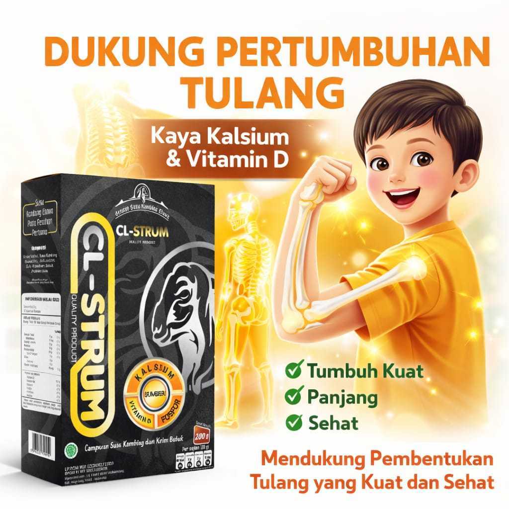 Susu Herbal Tinggi Badan  CLSTRUM Penambah Peninggi Badan Grow Up Penunjang Pertumbuhan Anak Remaja 