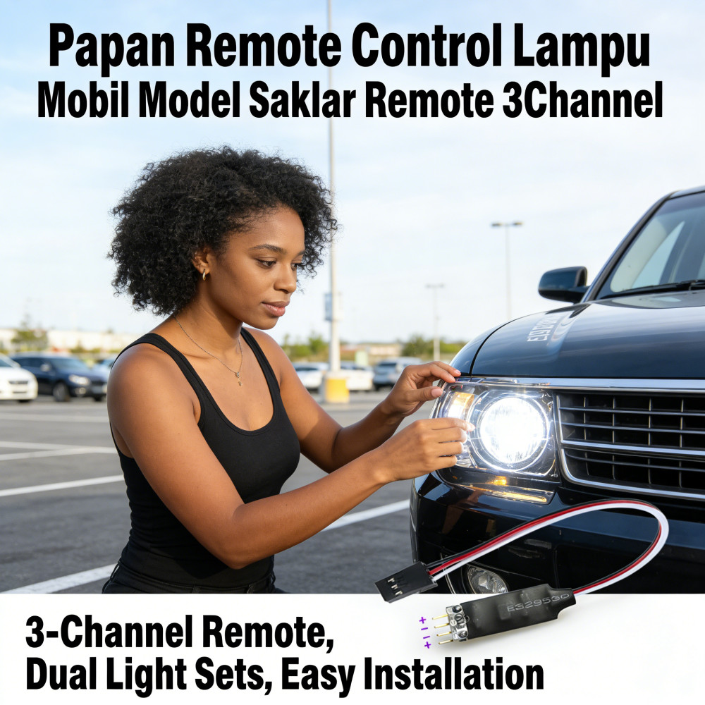 Panel Kontrol Lampu LED CH3 Car RC Kontrol Headlight Module LED