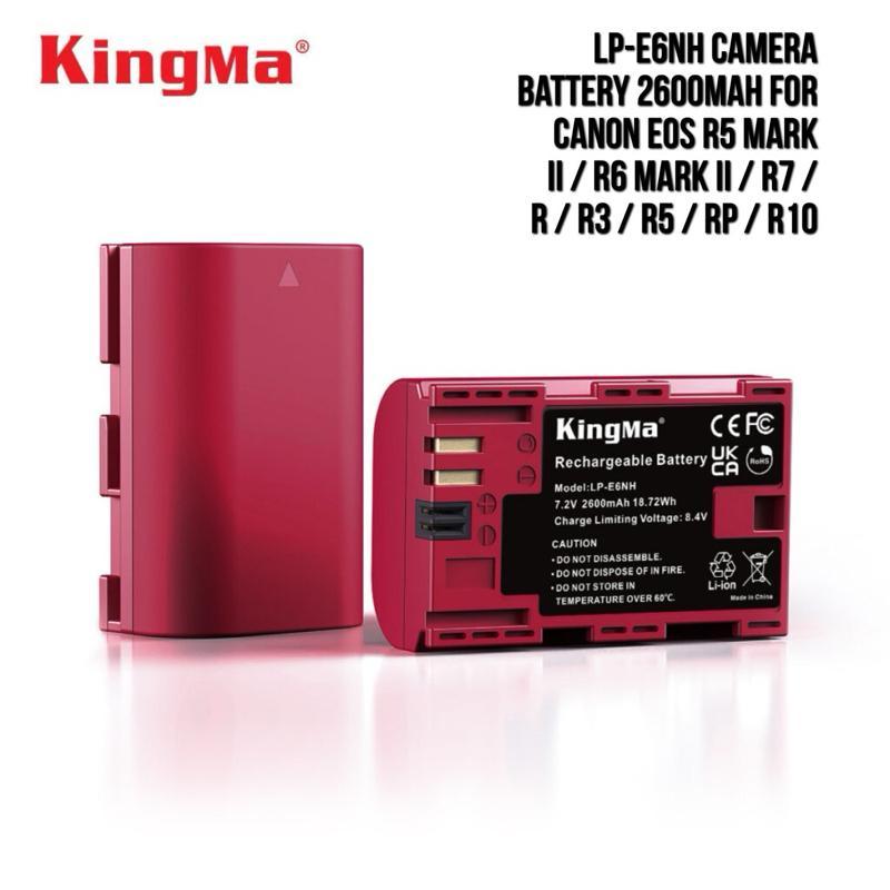 KingMa Baterai 2600mAh LP-E6NH Camera Battery for Canon EOS R5 Mark II / R6 Mark II / R7 / R / R3 / 