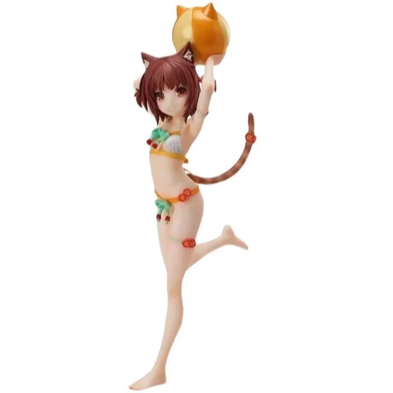 Nekopara Cat Girl Chocolat Vanilla Azuki Coconut Swimsuit Anime Figure Collectible Desktop Ornament 