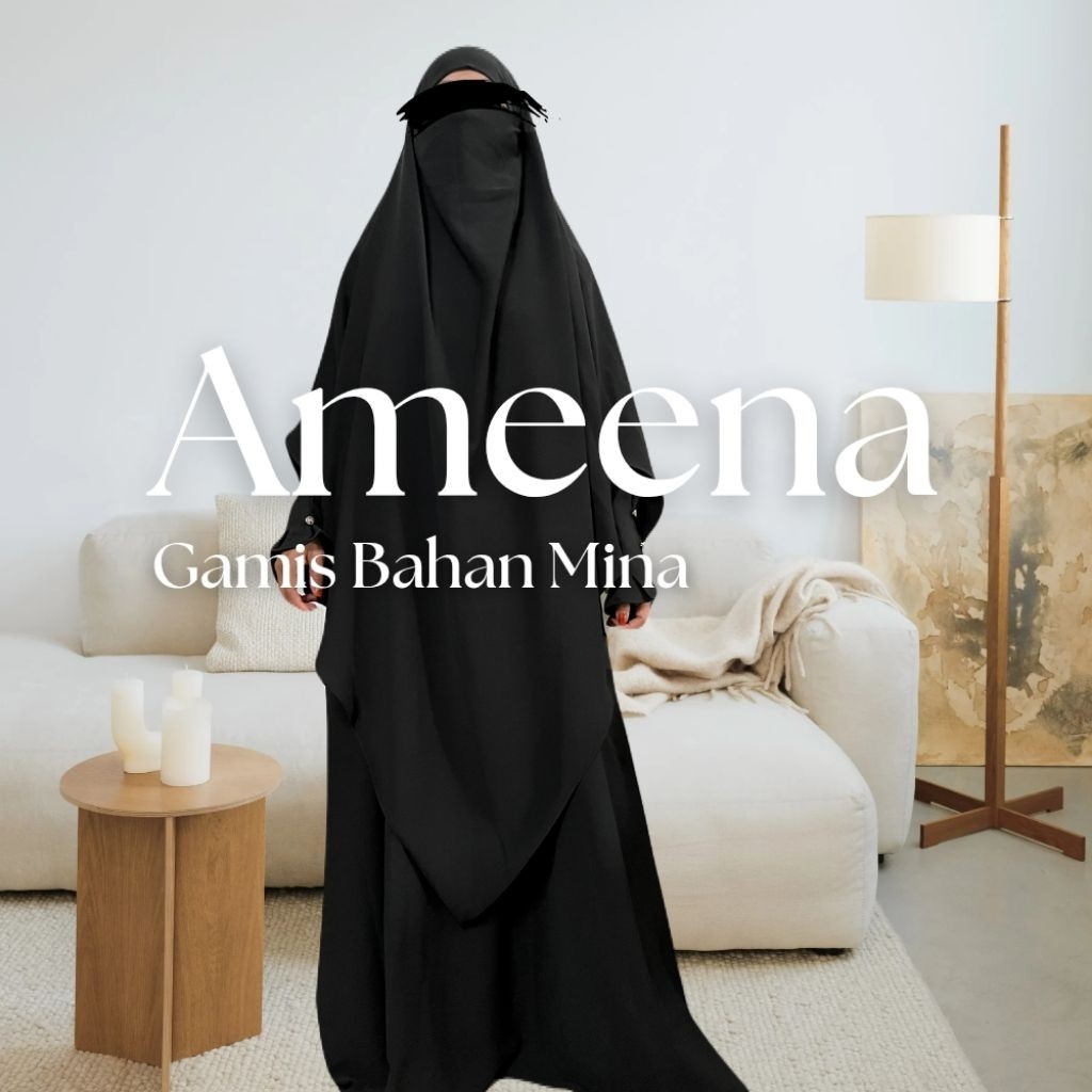 Ameena Gamis bahan Mina original Sultan/ Hanya Gamis Saja
