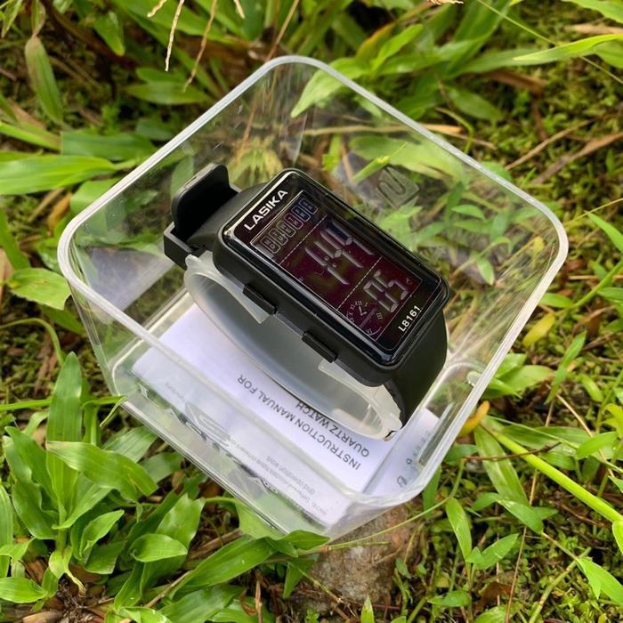 Jam Tangan Lasika Original Unisex Digital Tali Karet Tahan Air dengan Fitur Stopwatch Alarm dan Wakt