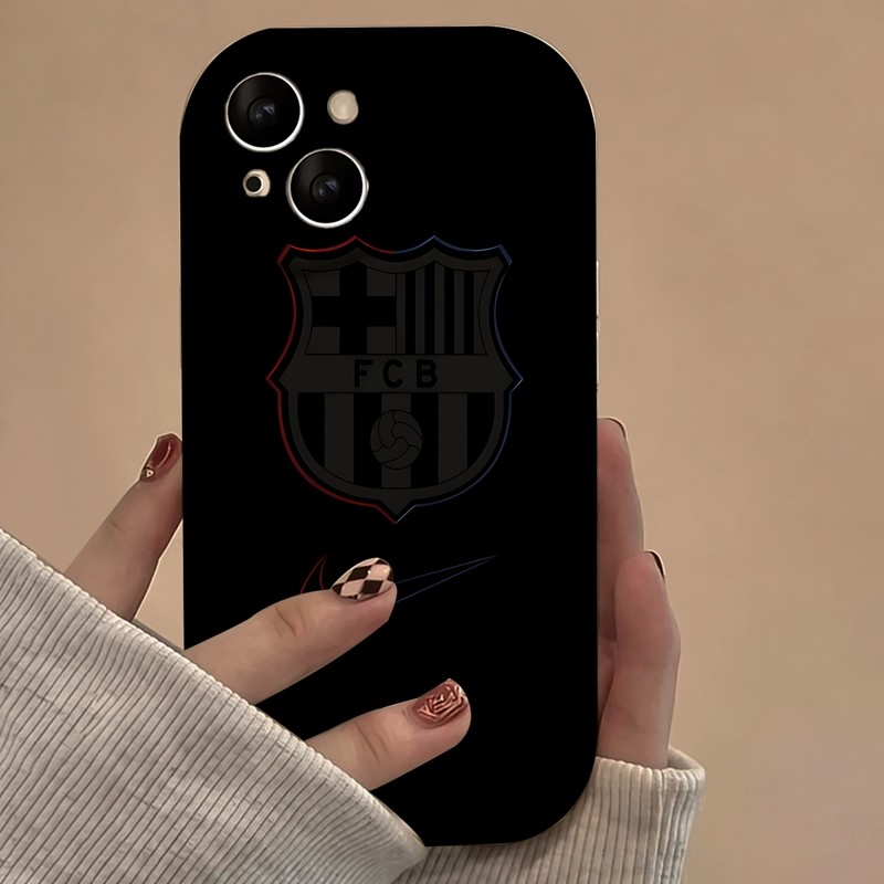 Casing iPhone Redmi Logo Fcb Dan Nike Untuk iPhone 16 15 14 13 12 11 Mini Pro E MAX Untuk Redmi 9A 1
