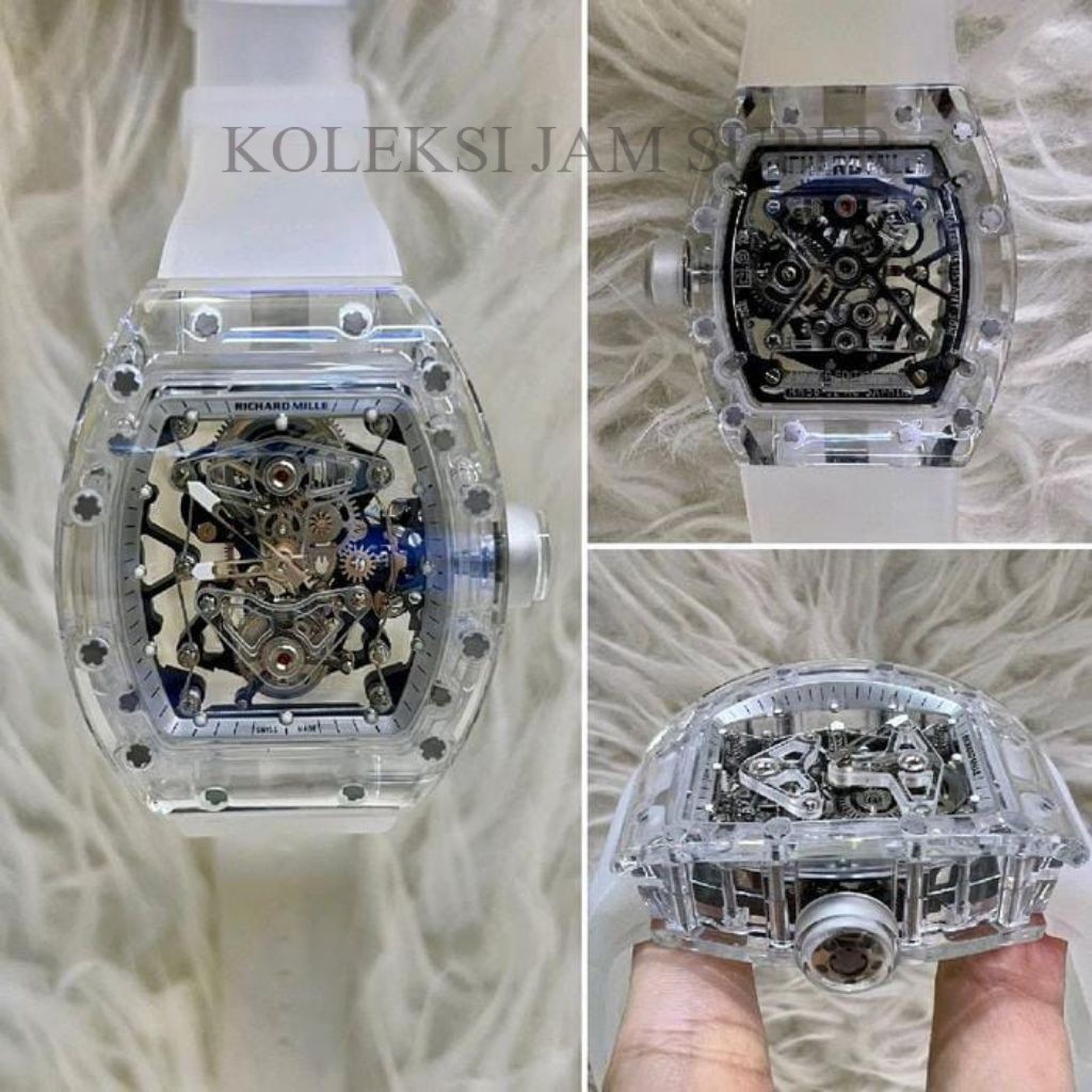 JAM TANGAN RM56-02 AO TOURBILLON FACTORY CLONE SWISS TRANSPARAN
