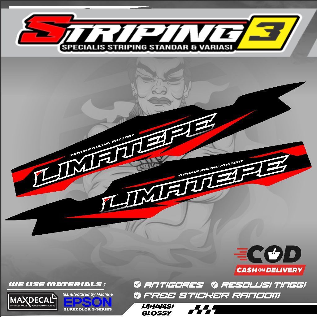 Striping Stiker Variasi Yamaha Vega R New Racing