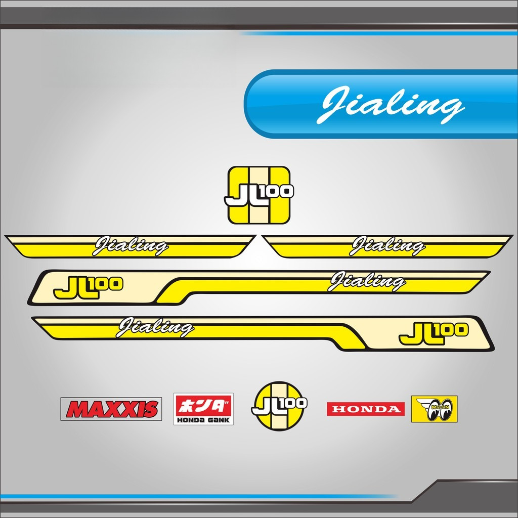 STRIPING STIKER LIS ASTREA GRAND JIALING JL100 SUPER CUB JEPANG JAPAN TERBARU
