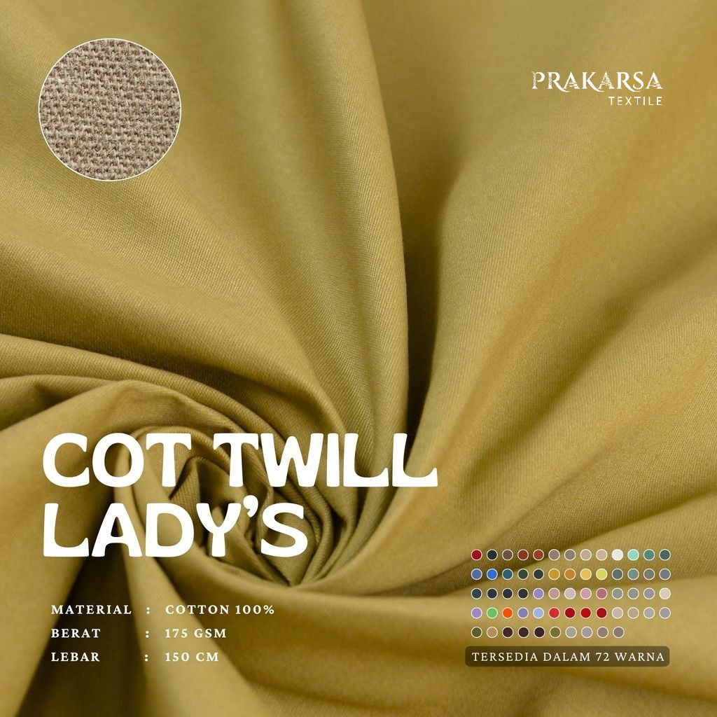 KAIN COTTON TWILL LADY’S – COCOK UNTUK BLOUSE, DRESS, GAMIS, KEMEJA, TUNIK, MUKENA, PASHMINA, OUTER,