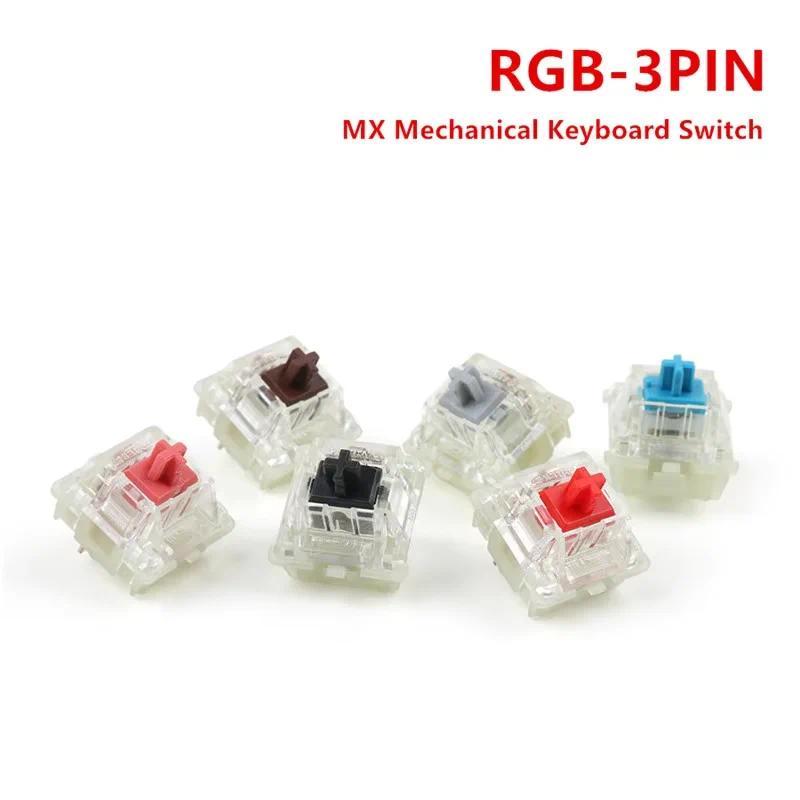 Original NEW Cherry MX Mechanical Keyboard Switch Silver Red Black Blue Brown Linear Tactile 3-pin C