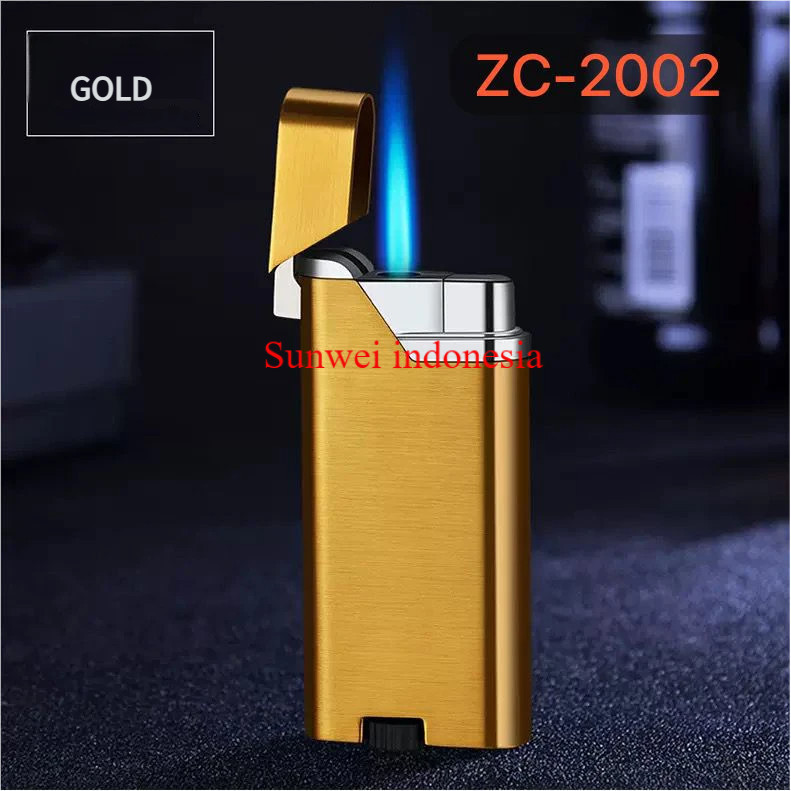Korek Api bara ZC-2002 korek Gas logam Polos korek api unik (BISA COD)