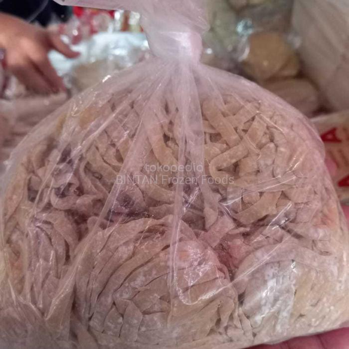 Mie Lebar Karet Gepeng Mentah Isi 5 Pcs