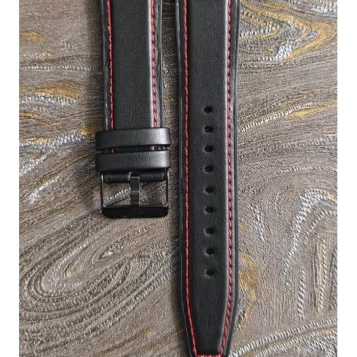 Strap Rubber Silikon Leather Kulit Garmin Forerunner 165 Music Non Musik 55 245 645 - black red