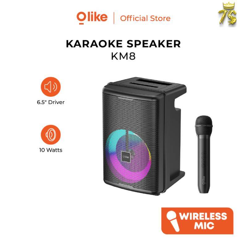 Olike Speaker KM8  Karaoke  Mic Speaker 10W Subwoofer 6.5 Inch Driver With Karaoke MIC MIcrofone Wir