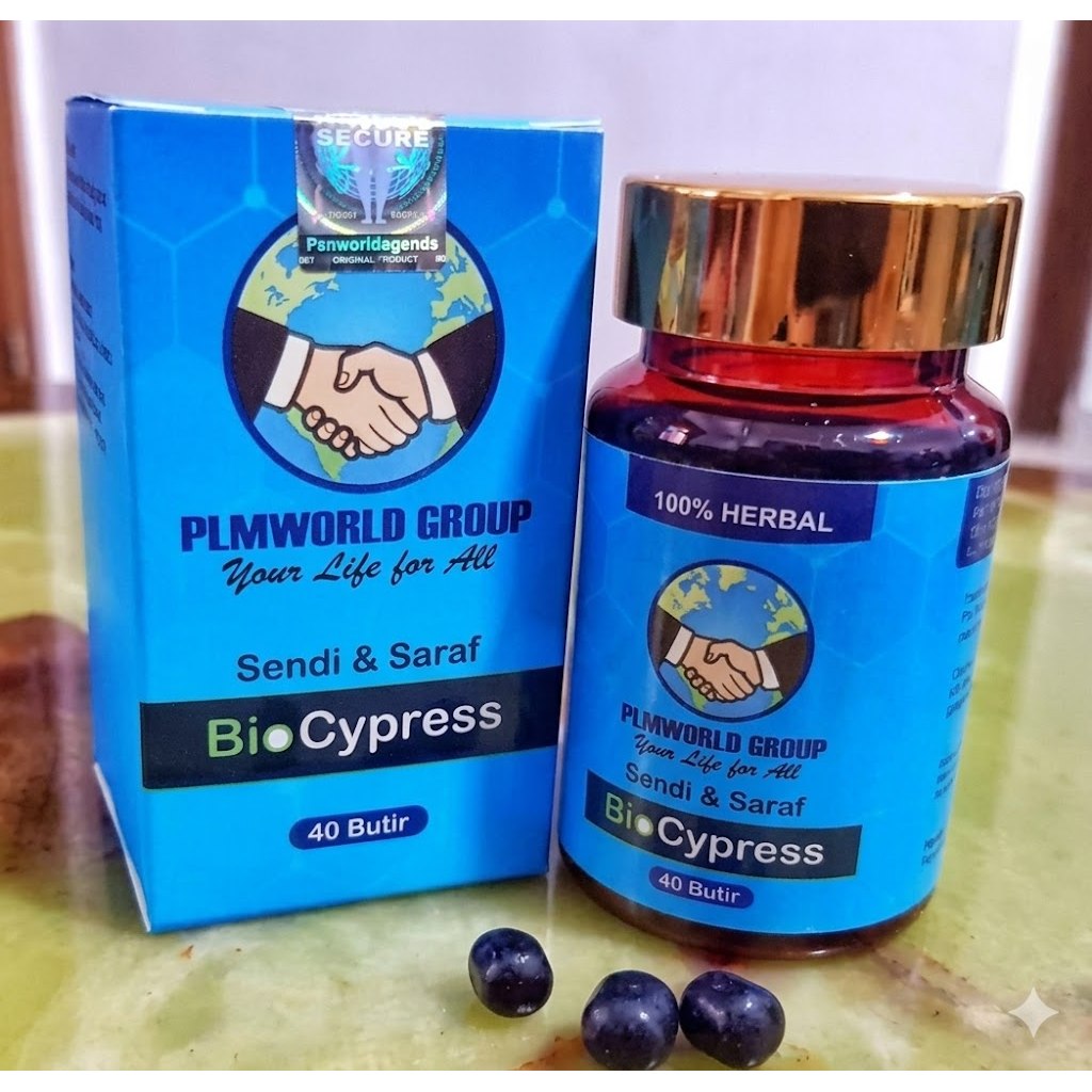 BIOCYPRESS HERBAL SENDI SARAF 40 PIL  ORIGINAL OBAT SYARAF KEJEPIT
