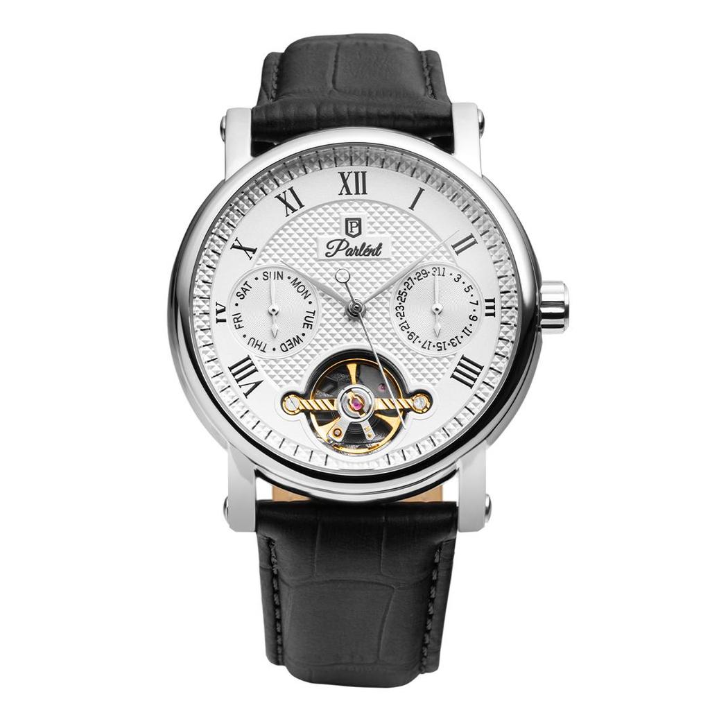 Parlent Magnus Calibre - Jam Tangan Pria 41mm, Dual Core Movement, Waterproof 5ATM (50M), Stainless 