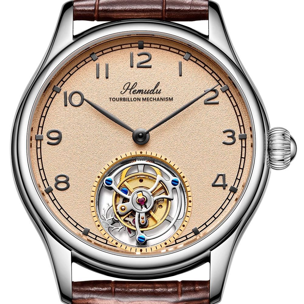 Real Tourbillon Mechanical Mens Watches Sapphire Manual Flying Skeleton Tourbillon Movement Watch Fo