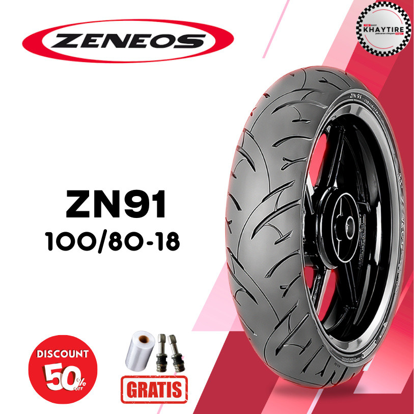 Ban Motor ZENEOS ZN91 100/80 RING 18 Tubeless