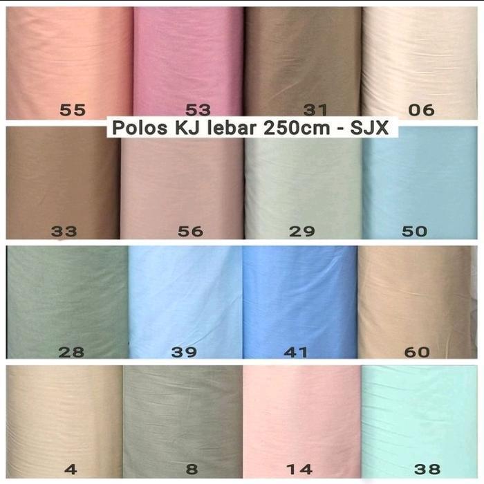 Kain sprei polos Katun Jepang Lebar 250cm