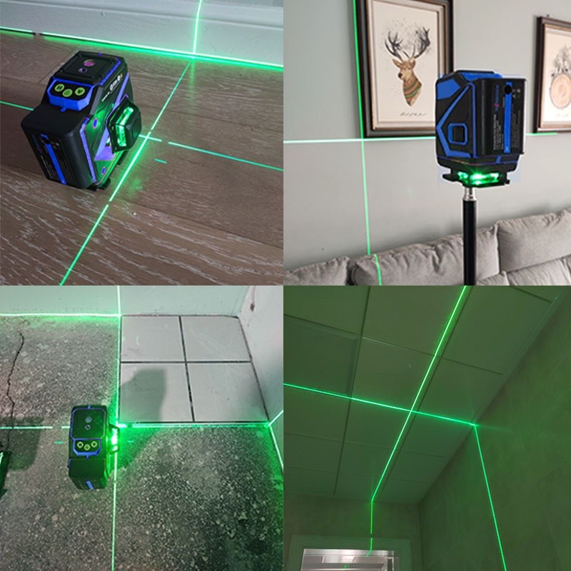 8 12 16 Line Laser Level Mesin Self Leveling 16 Line Laser 3D 4D + Remote